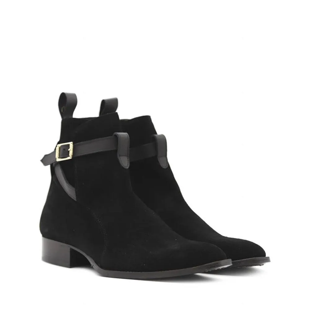 Ankle Boots | Black Suede Leather
