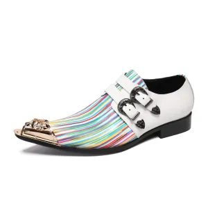 AOMISHOES™ Nuvole Arcobaleno Floral Metal Tip Shoes 9192