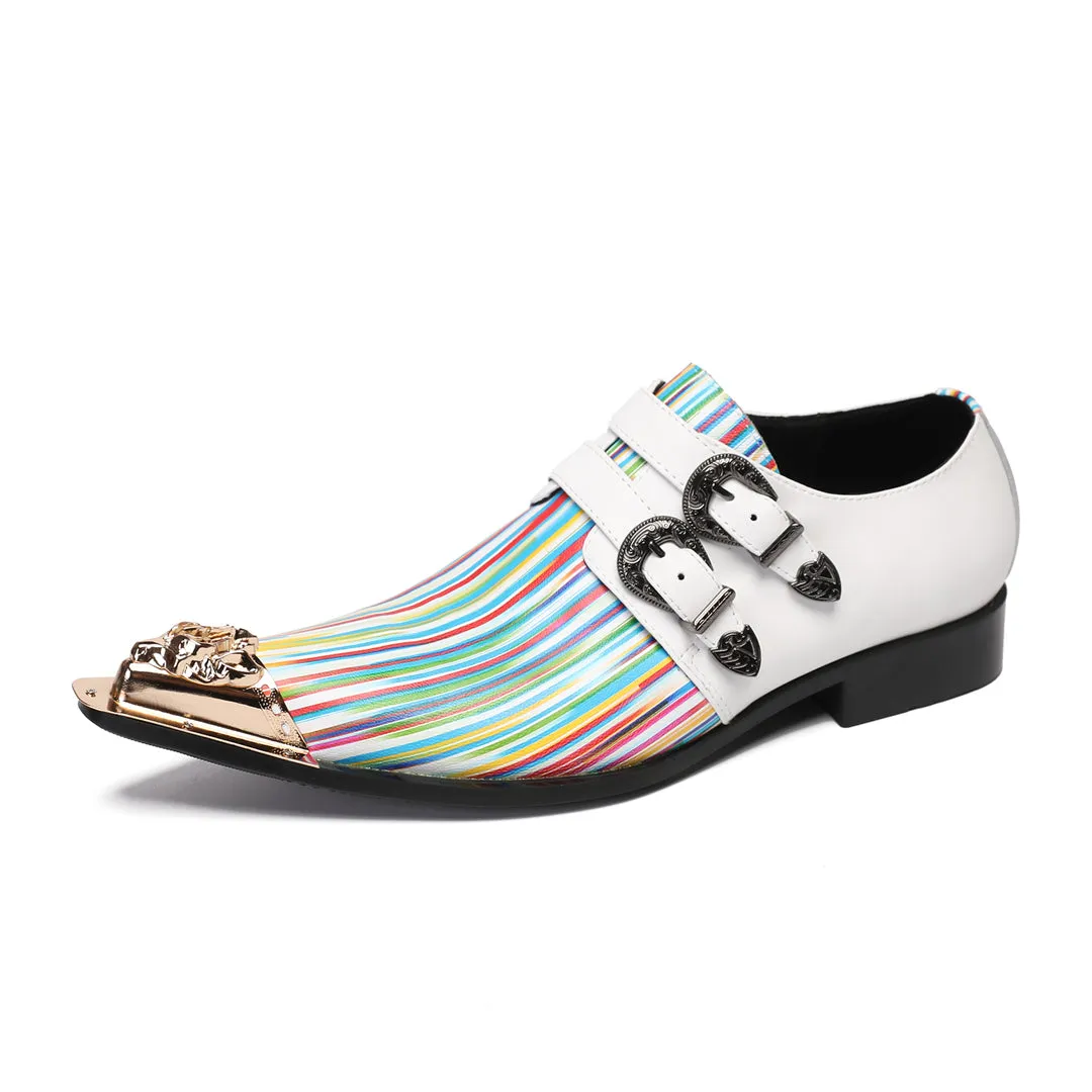 AOMISHOES™ Nuvole Arcobaleno Floral Metal Tip Shoes 9192