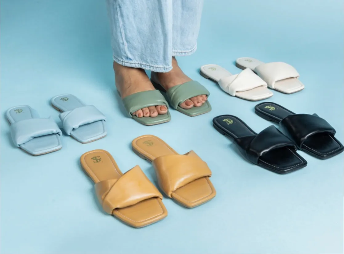 Bianca Beige Twisted Sliders