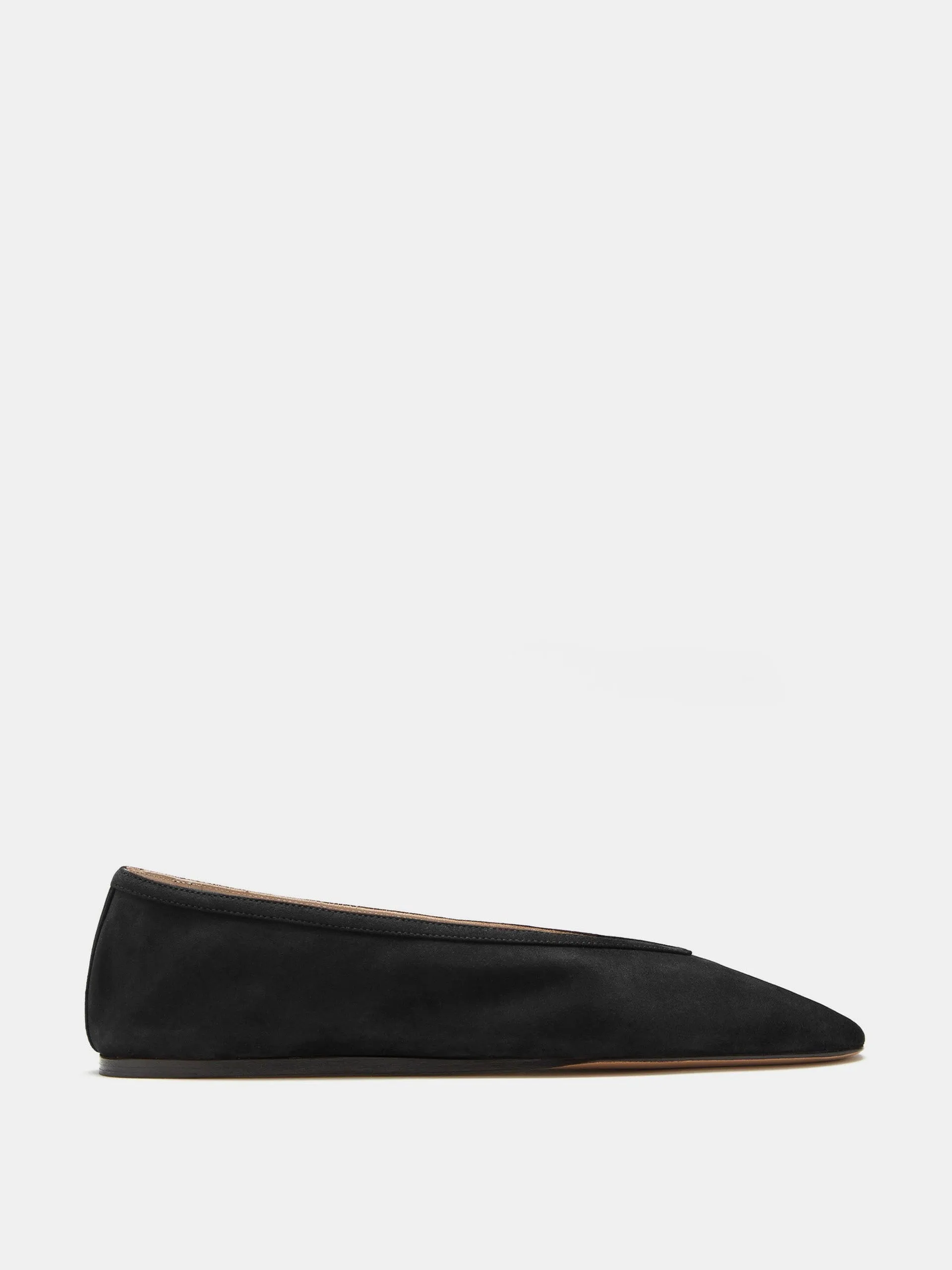 Black suede Luna slipper flats