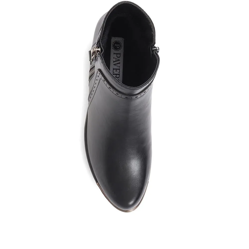 Block-Heeled Smart Ankle Boots - WBINS36057 / 322 764