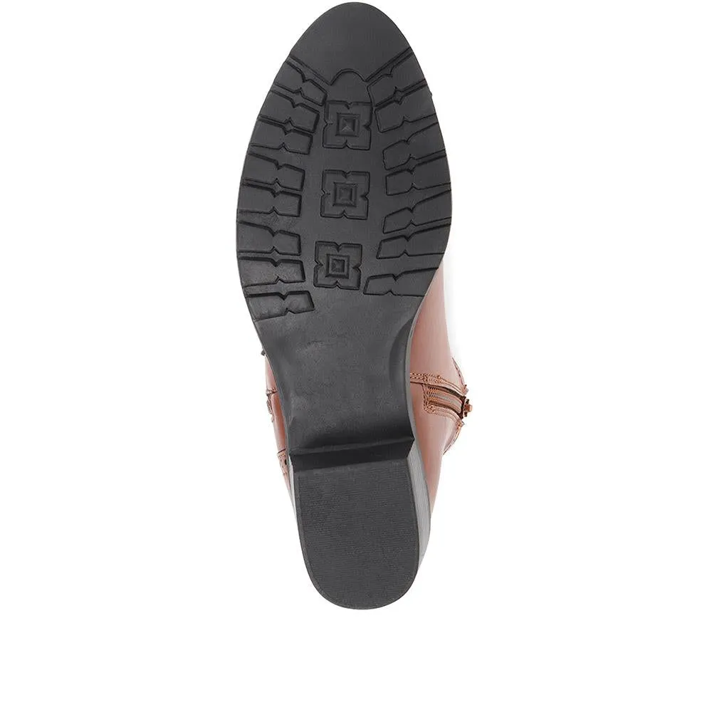 Block-Heeled Smart Ankle Boots - WBINS36057 / 322 764
