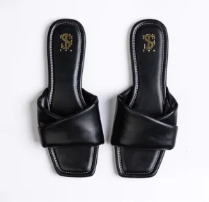 Brooke Black Twisted Sliders