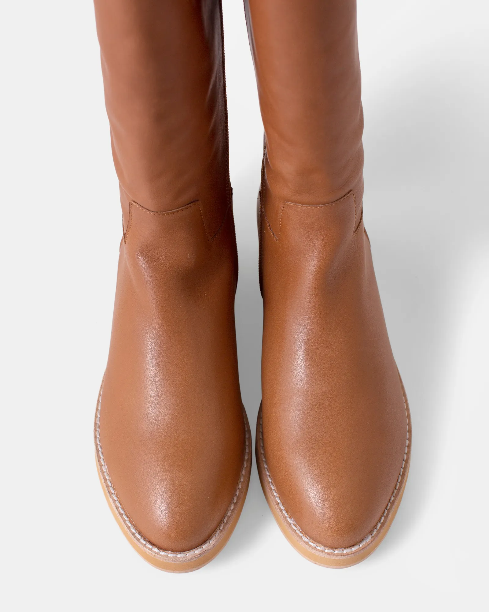 Camile Leather Boot - Caramel