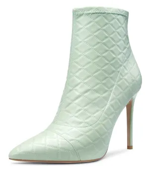 CASTAMERE Women's High Heel Ankle Boots Slip-on Pointed Toe Stretch Boot Stilettos Basic Classic Boots 10CM Heels