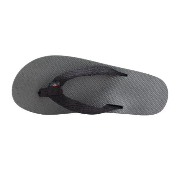 Classic Rubber - Single Layer Soft Top 3/4" EVA Rubber Filled Nylon Strap BLACK GREY