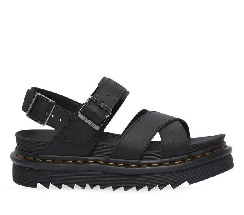 Dr Martens Voss II Black Hydro Leather Sandals 26799001