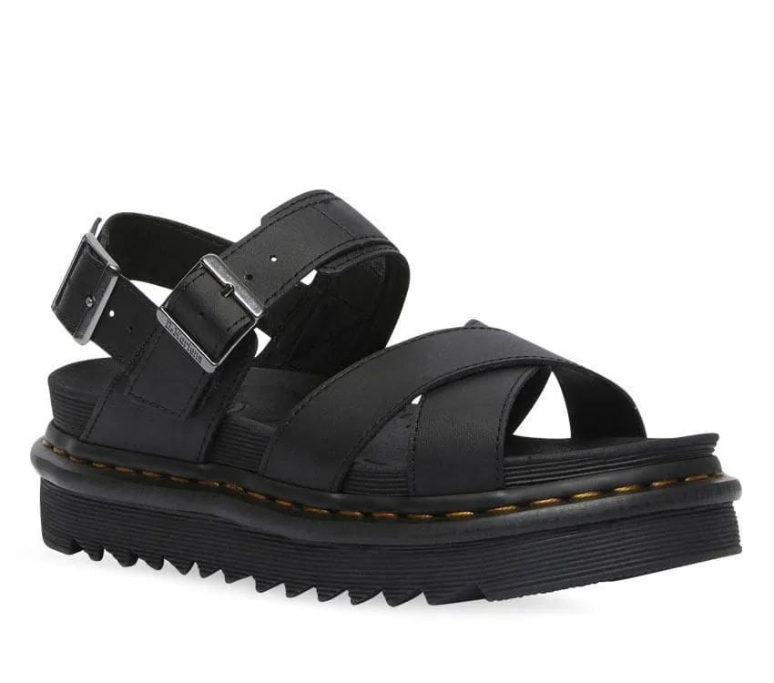 Dr Martens Voss II Black Hydro Leather Sandals 26799001
