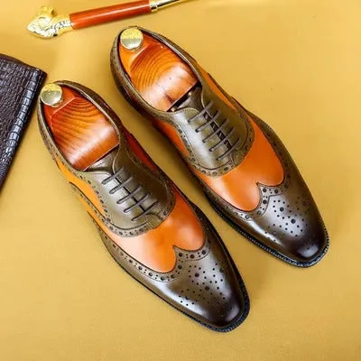Importé - Chaussure Homme Oxford Britanniques Confortable 100% Cuir