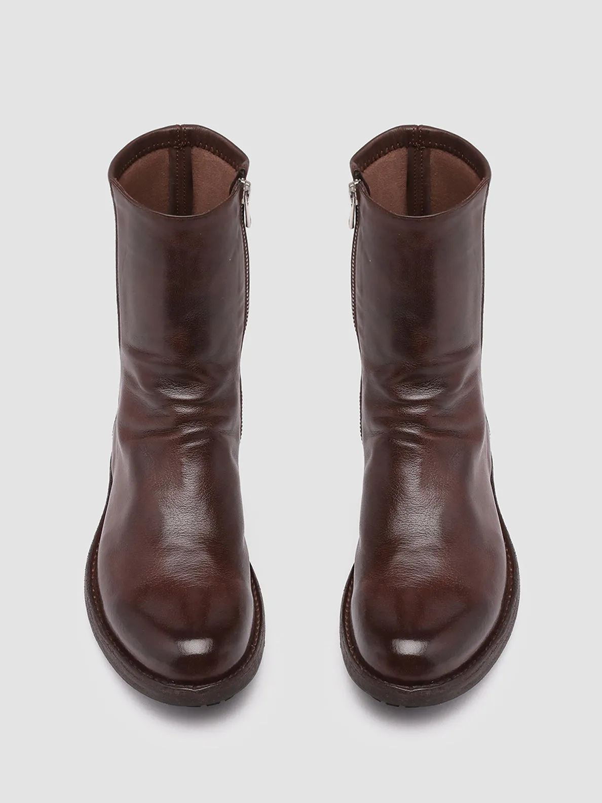 LEGRAND 203 - Burgundy Leather Booties