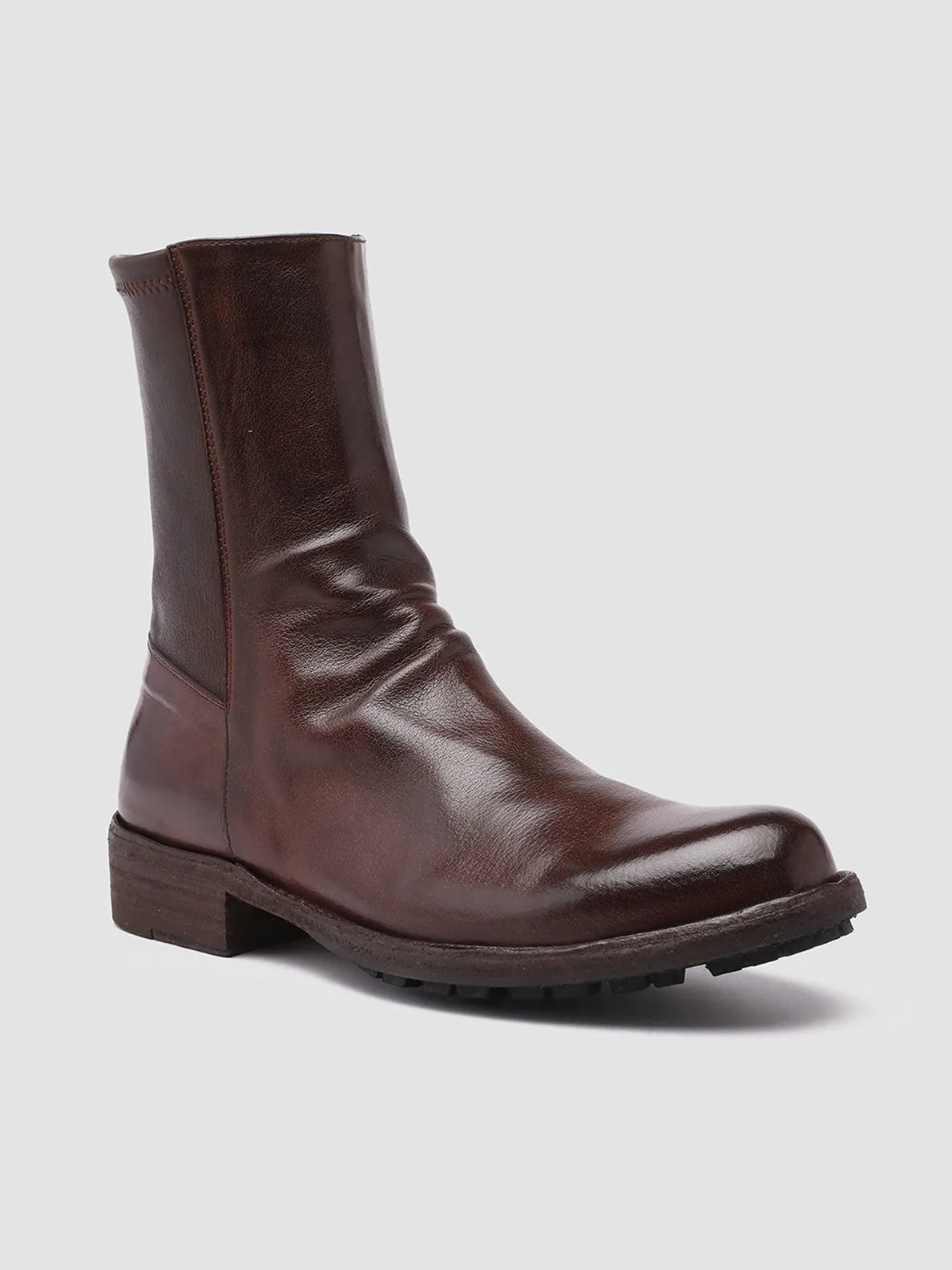 LEGRAND 203 - Burgundy Leather Booties
