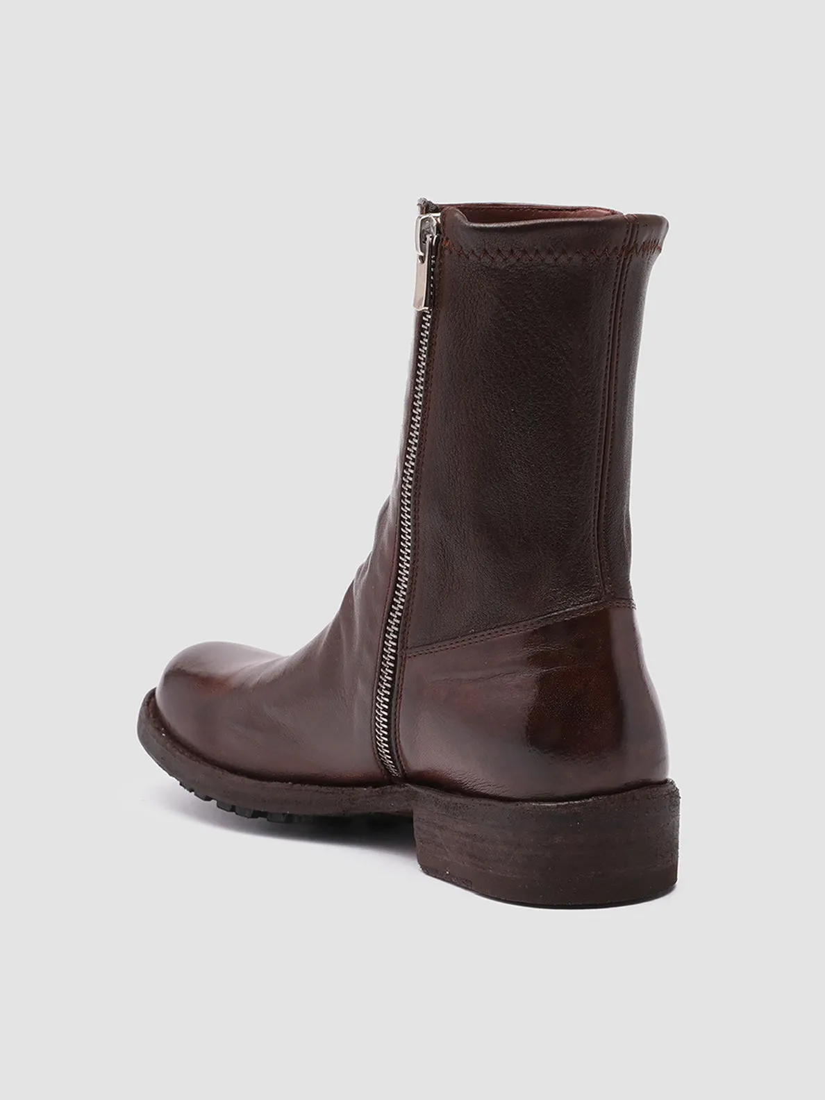 LEGRAND 203 - Burgundy Leather Booties
