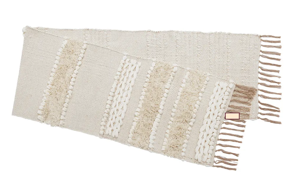 Luna Handcrafted Boho Table Runner with Tassels Ideal for Beach House