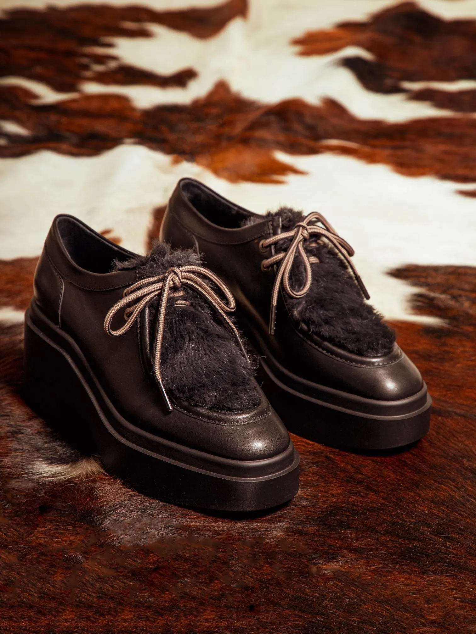 NORTON, black & faux fur
