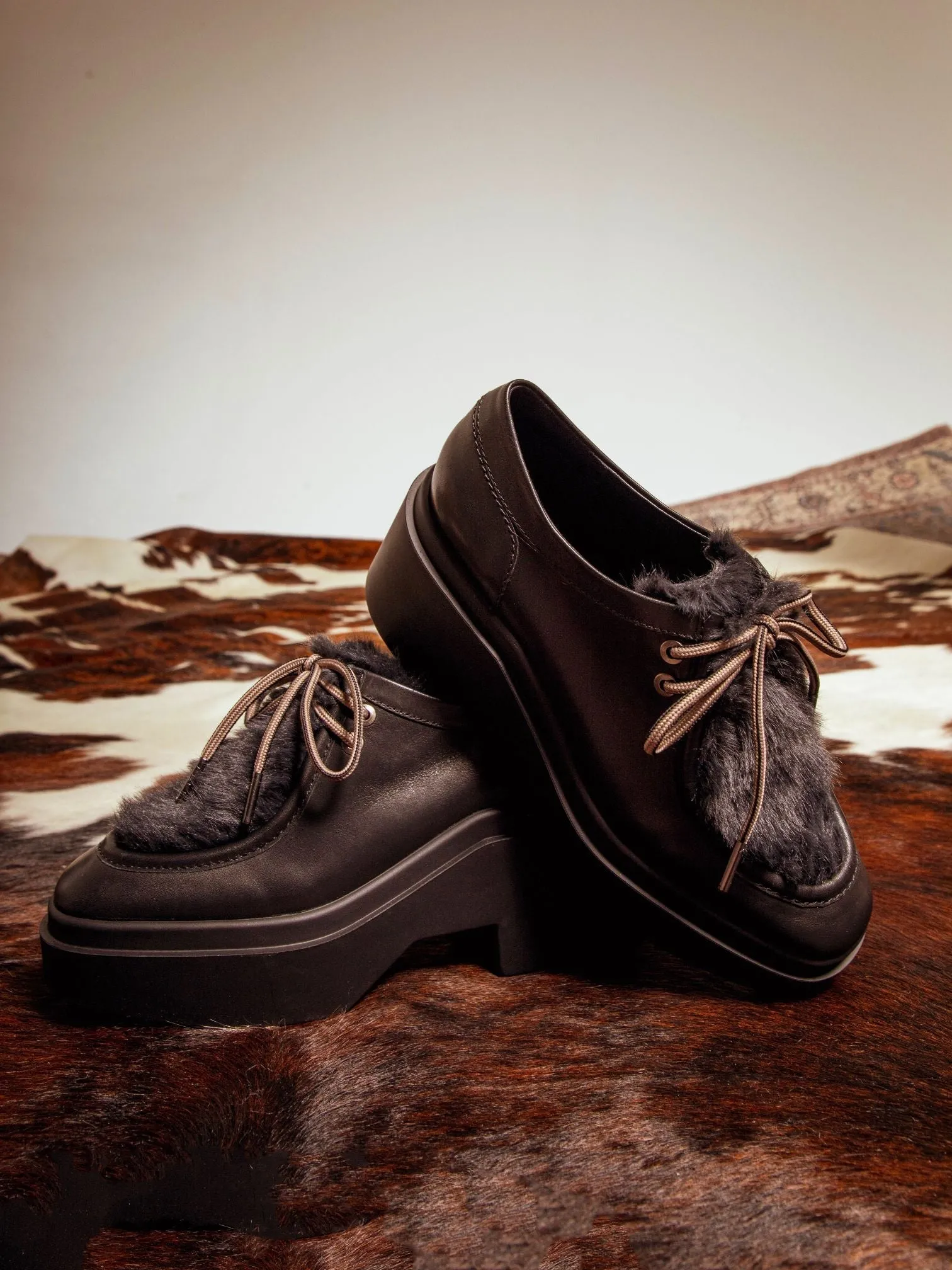 NORTON, black & faux fur