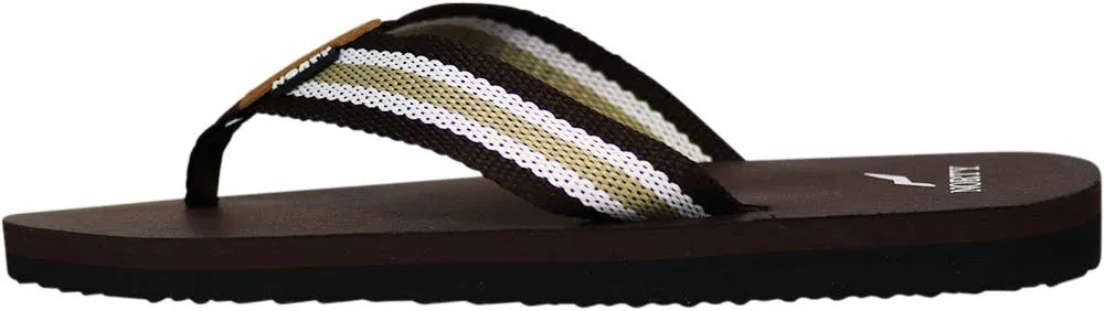 NORTY Mens 8-13 Brown/Camel Stripe Sandal 11109