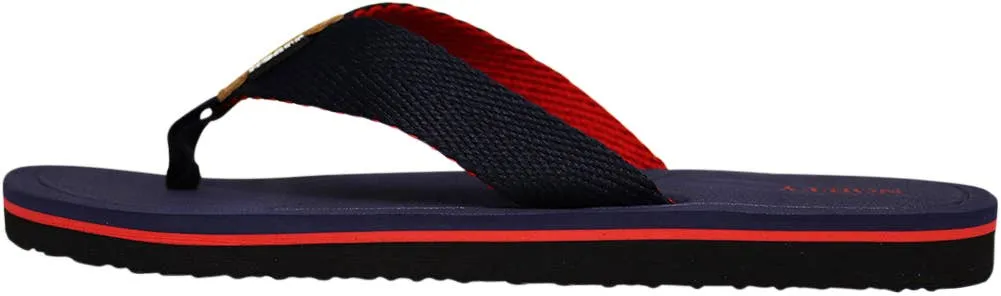 Norty Mens Flip Flop Sandal Navy Red   11114