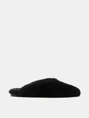 Regency Mule / Black Shearling