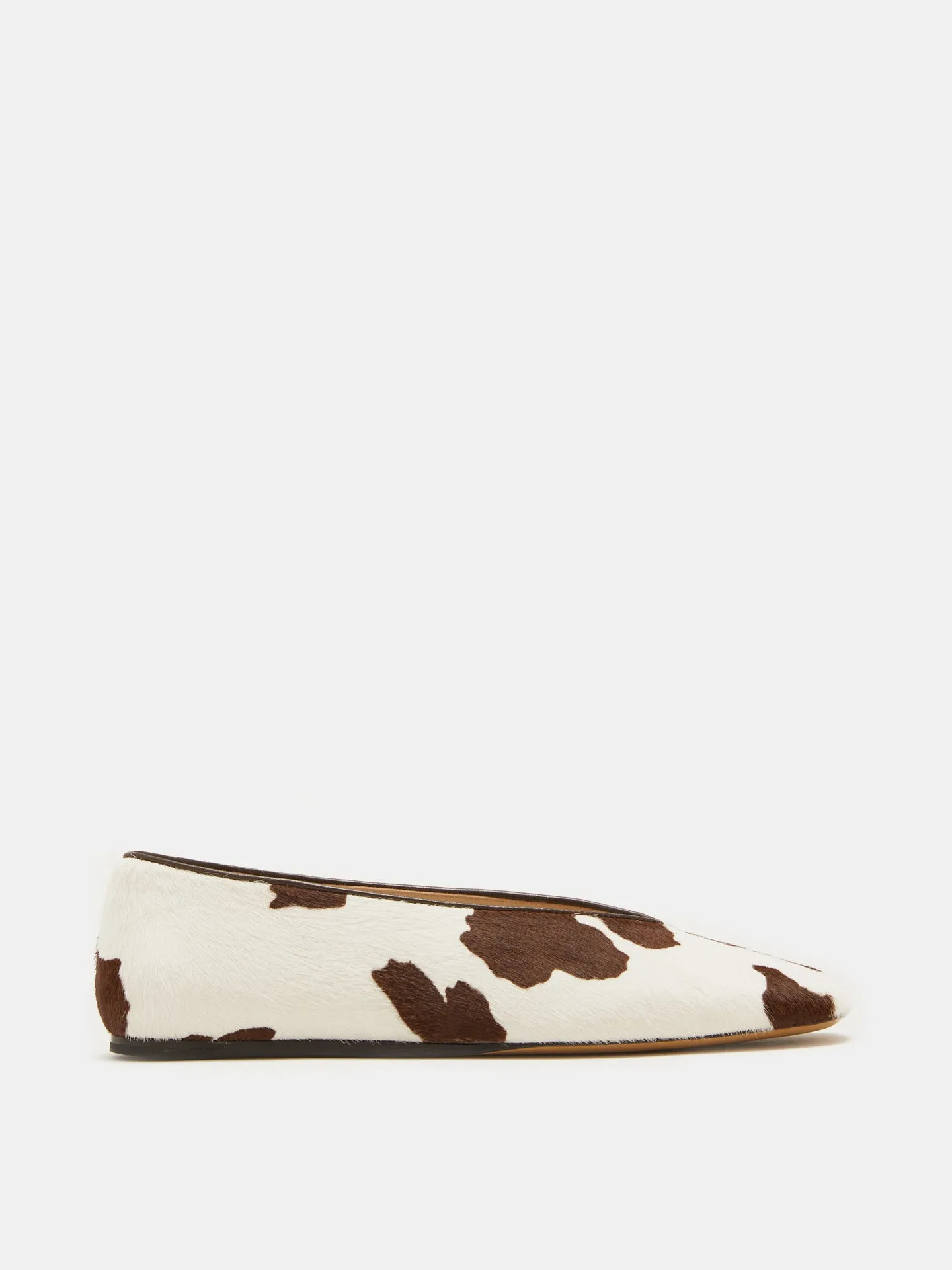 Regency Slipper / Cow Print Calf Hair