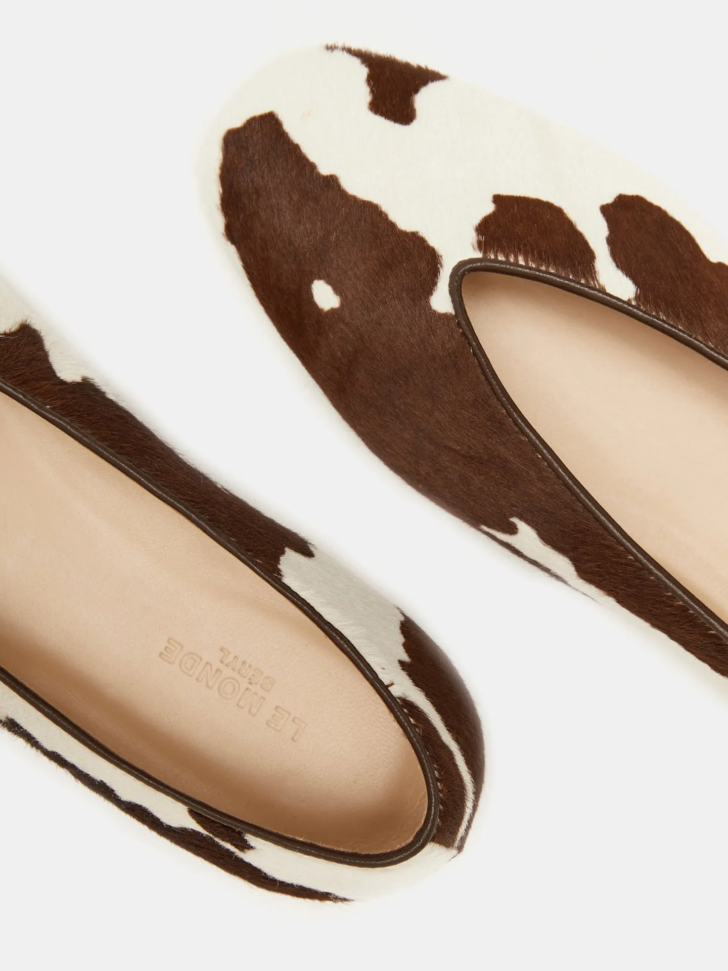 Regency Slipper / Cow Print Calf Hair