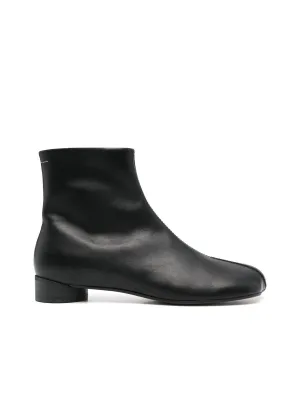 Side Zip Leather Boots