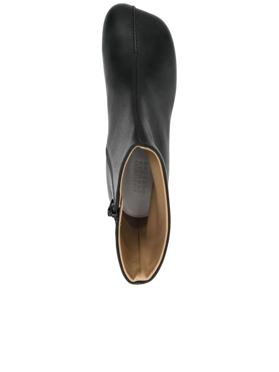 Side Zip Leather Boots