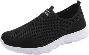 Slip on Walking Shoes Men Casual Dressy Memory Foam Breathable Lightweight Fashion Sneakers Non Slip Arch Support Vacation Training Gym Shoes Wide Width