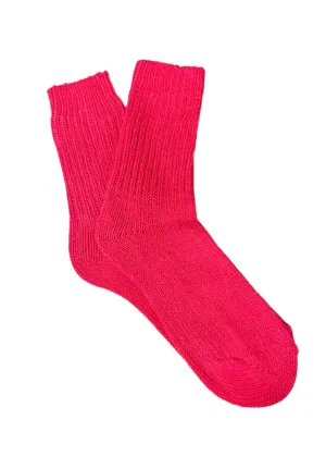 West of Ireland Cashmere Socks | Red