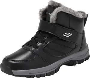 Work Boots for Men Waterproof Hiking Sneakers Zip Up Fur Lined Women's Safety Shoes Food Service Outdoor Botas Waterproof Soft Toe Work Hike Grounded Footwear